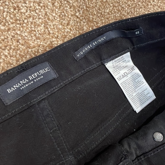 Like NEW! Banana Republic jeans black High-rise skinny jeans #425074 32 - Picture 6 of 10